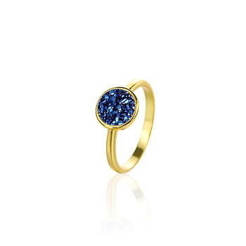 V Jewelry Lizz ring 8mm sapphire kristall Guld
