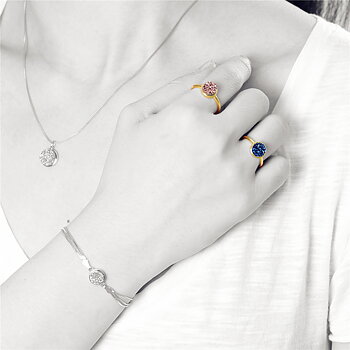 V Jewelry Lizz ring 8mm sapphire kristall Guld