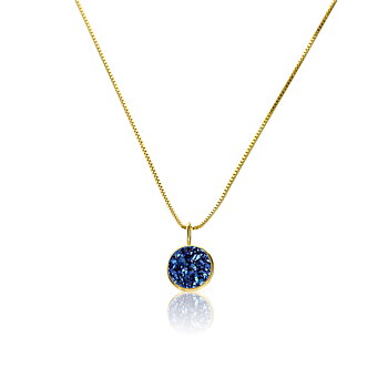 V Jewelry Lizz halsband 10mm sapphire kristall Guld