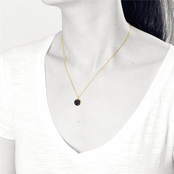 V Jewelry Lizz halsband 10mm coffee kristall Guld