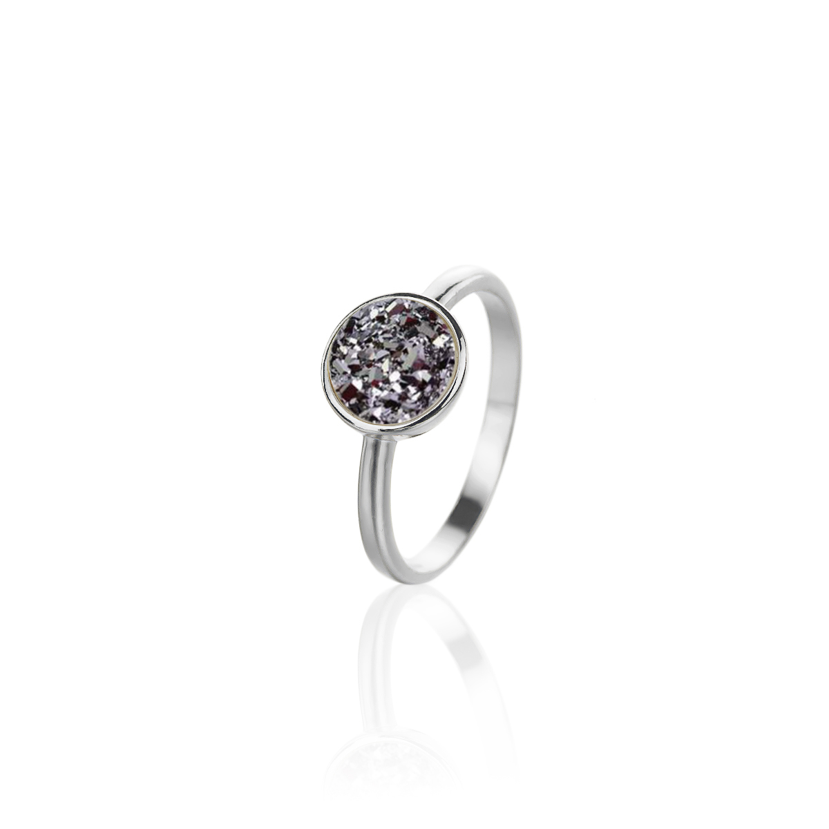 V Jewelry Lizz Ring Silver Platinum