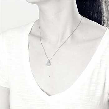 V Jewelry Lizz Halsband Vit Platinum