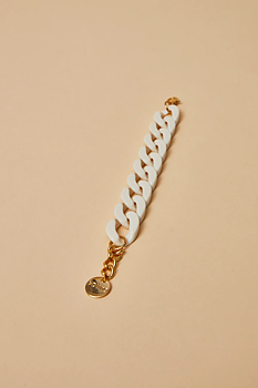 BOW19 Big chain bracelet off white -New in-