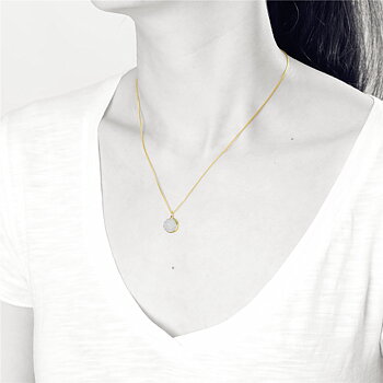 V Jewelry Lizz Halsband Vit Guld