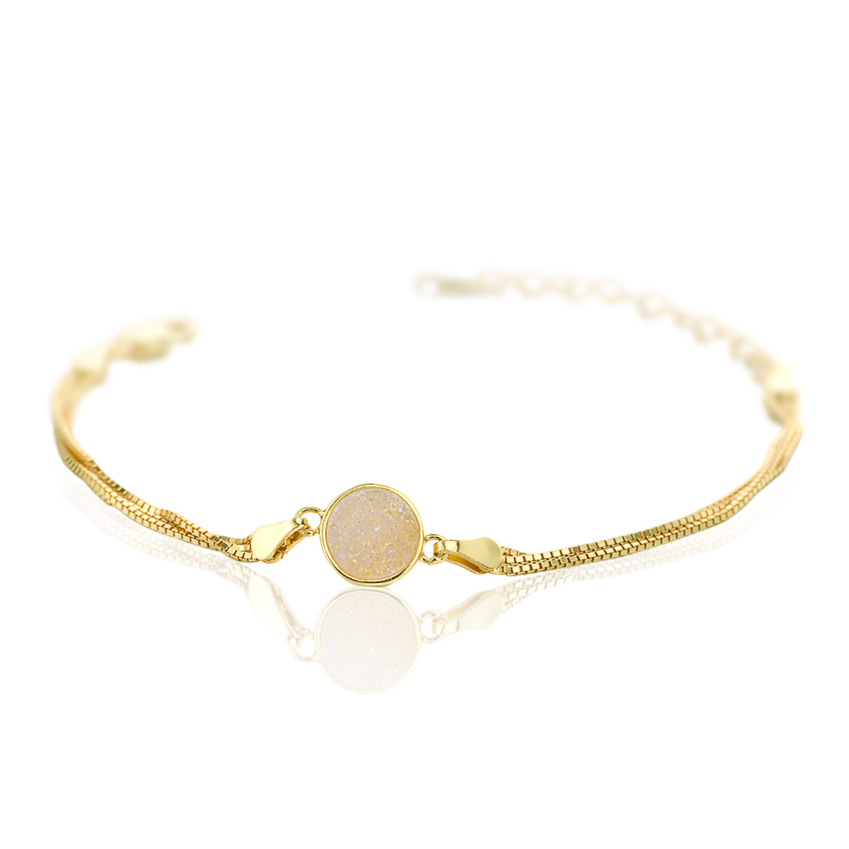 V Jewelry Lizz Armband Vit Guld