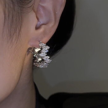VACC Diamond Waves Earrings Silver