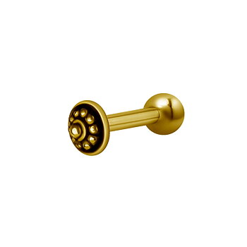 Barbell (15) invändigt gängad micro - 1,2 mm - guld