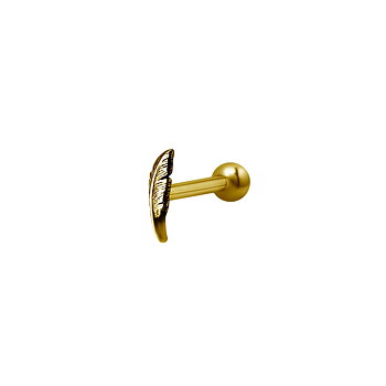 Barbell Micro - fjäder - invändigt gängad - 1,2 mm - guld