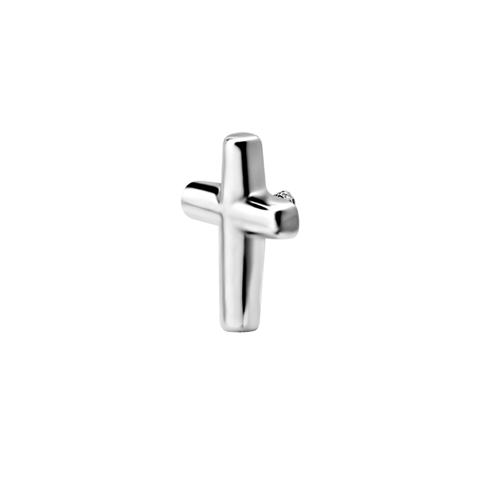 Topp till invändigt gängad labret  - kors -  316L kirurgiskt stål - 2