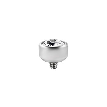 Topp till invändigt gängad labret - 3 mm kristall - titan