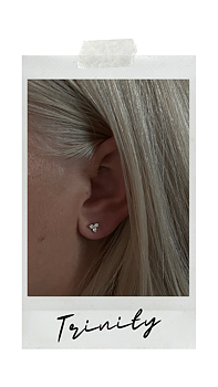 STUDS ÖRHÄNGEN SILVER | TRINITY