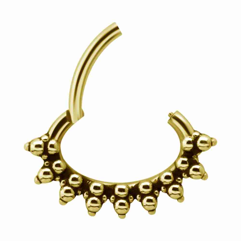 Clicker - bohemisk stil - guld PVD - 2