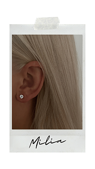 GULDPLÄTERADE SILVER STUDS | MILIA