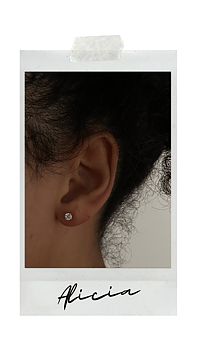 GULDPLÄTERADE SILVER STUDS | ALICIA