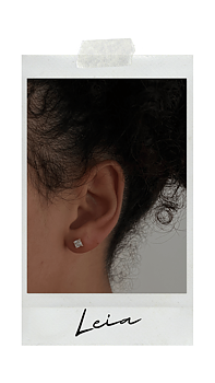 GULDPLÄTERADE SILVER STUDS | LEIA