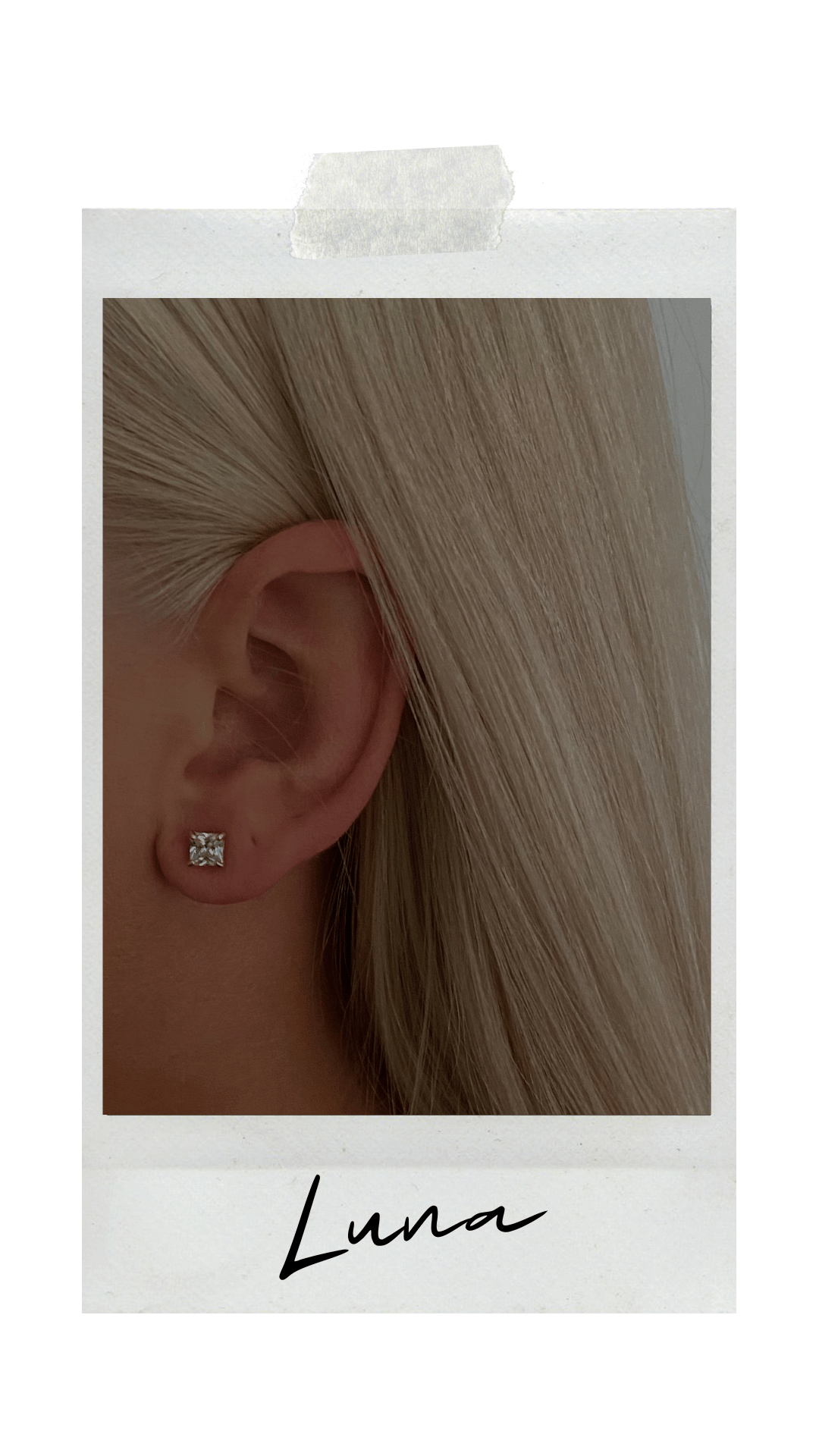 GOLD PLATED SILVER STUDS | LUNA - 2