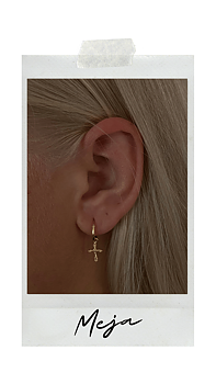 GULDPLÄTERADE SILVER HOOPS | MEJA
