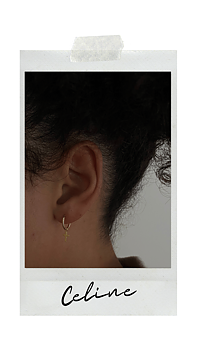 GOLD PLATED SILVER HOOPS | CELINE