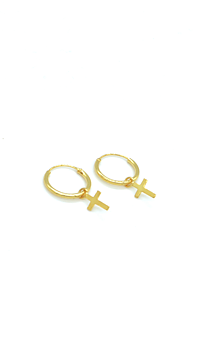 GOLD PLATED SILVER HOOPS | CELINE