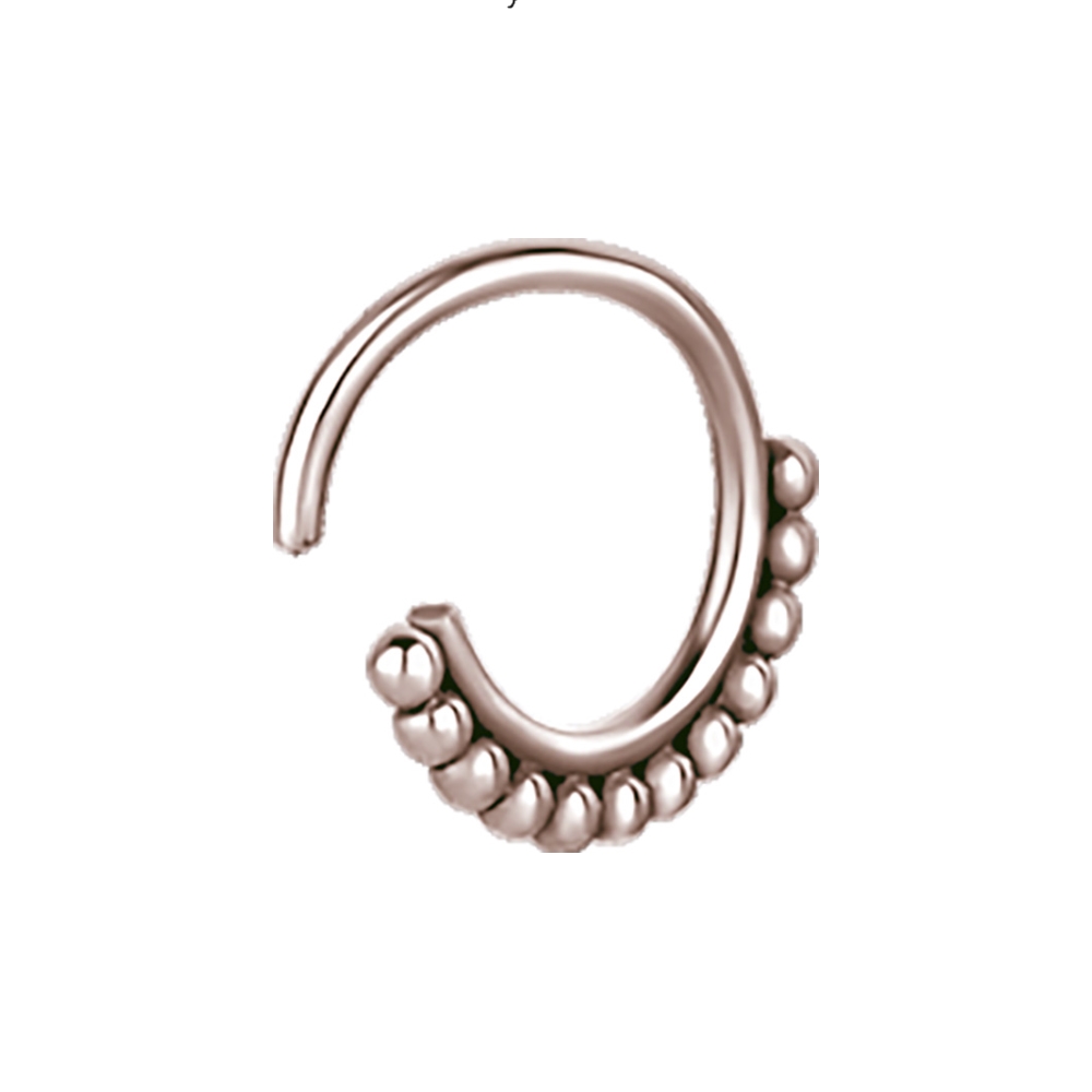 Ring - tribalring - 1,2 mm  - kirurgstål - roséguld PVD - 2