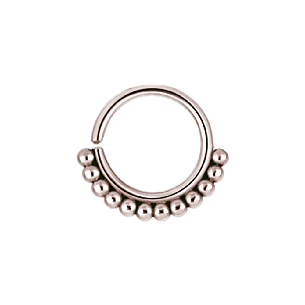 Ring - tribalring - 1,2 mm  - kirurgstål - roséguld PVD