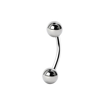 Banana barbell - 1,6 mm 3 mm kula- Stål