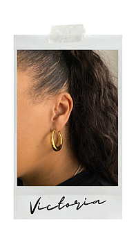 GULDPLÄTERADE STÅL HOOPS | VICTORIA