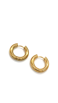 GULDPLÄTERADE STÅL HOOPS | YVONNE