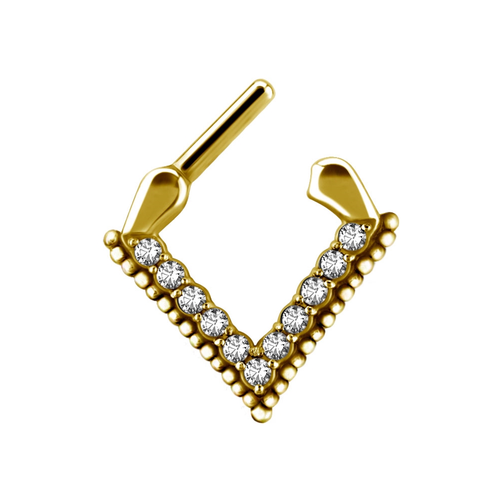 Clicker - guld - triangel - kristaller - 2