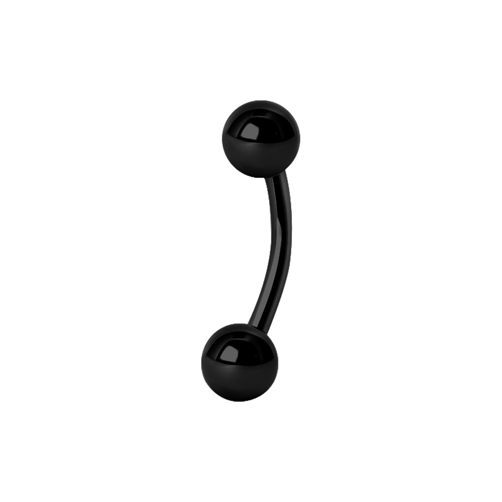 Banana barbell - 1,6 mm -3 mm - Svart