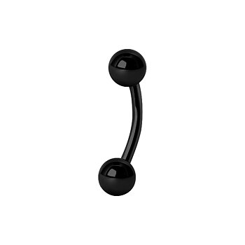 Banana barbell - 1,6 mm -3 mm - Svart