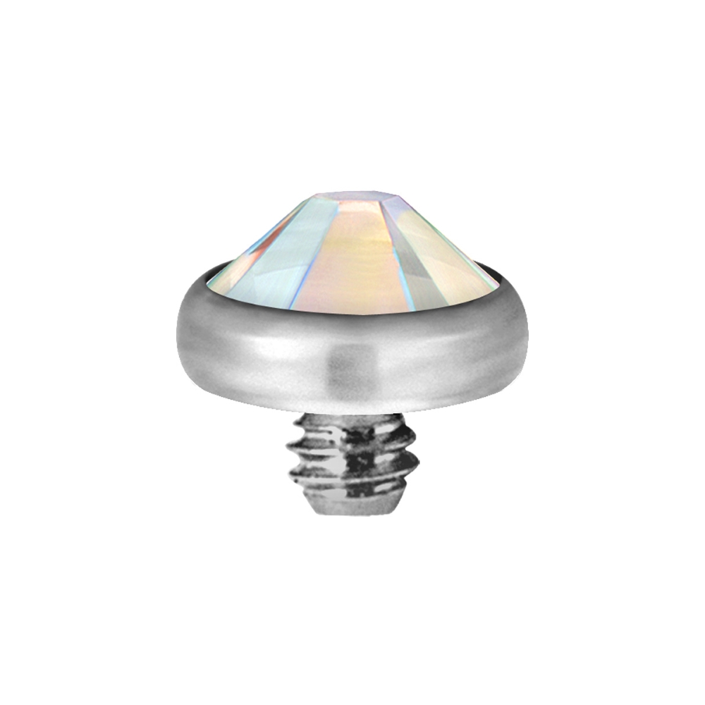 Dermal anchor - titan - rosa kristall - 2