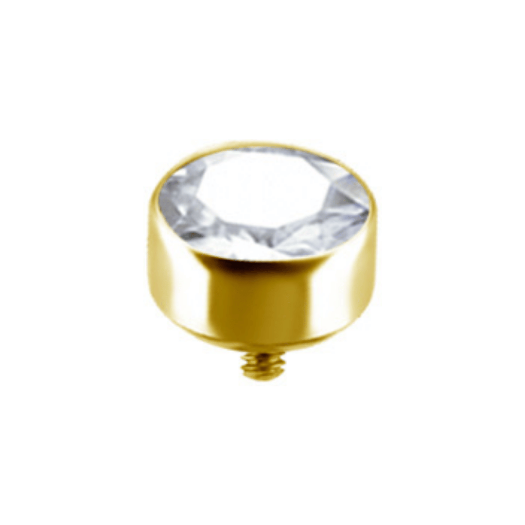 Top - crystal - 18K real gold - 2