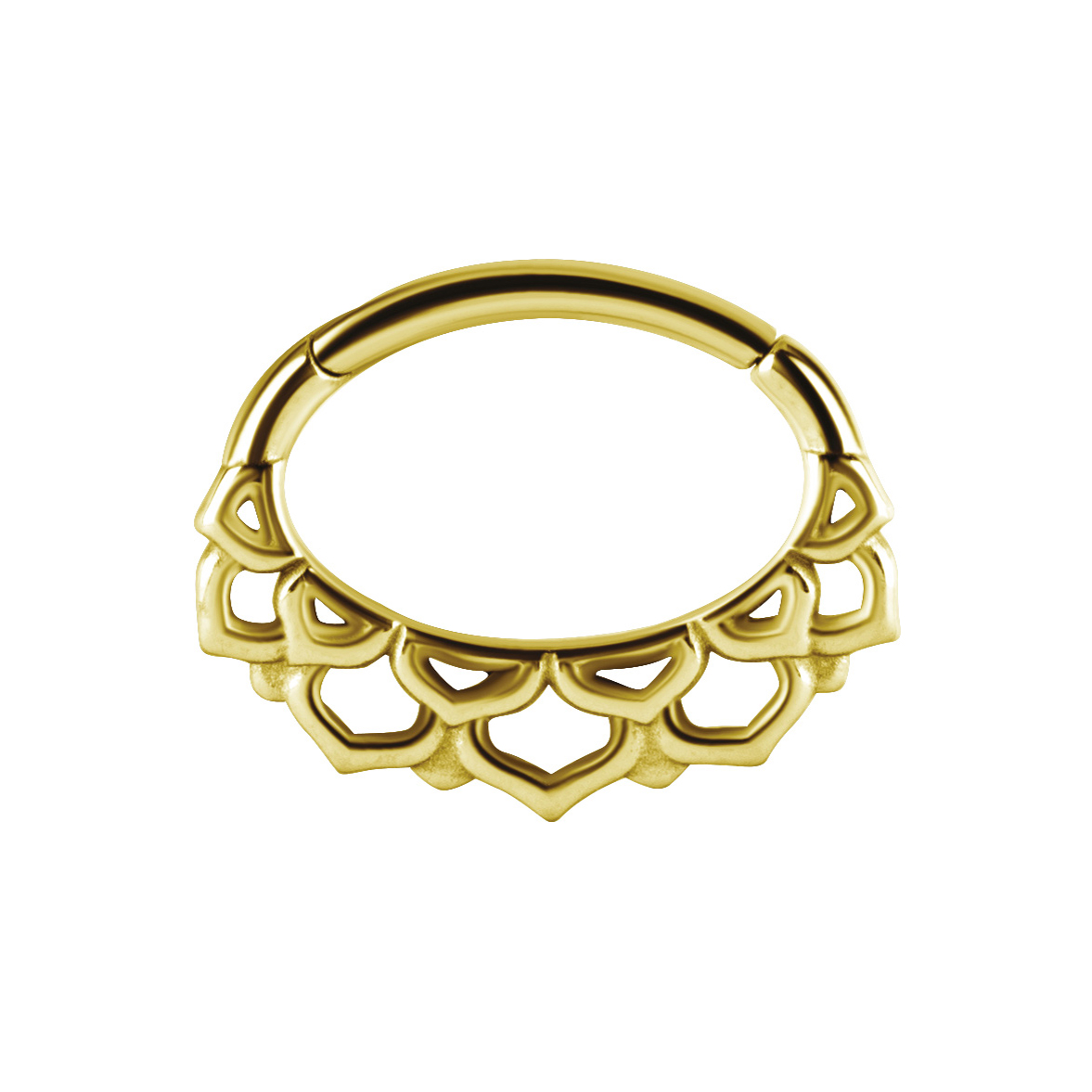 Clicker rundad  - 1,2 mm -  24K guld PVD