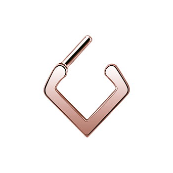Clicker - roséguld - triangel -1,2 X 8 mm