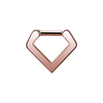 Clicker - roséguld - triangel -1,2 X 8 mm