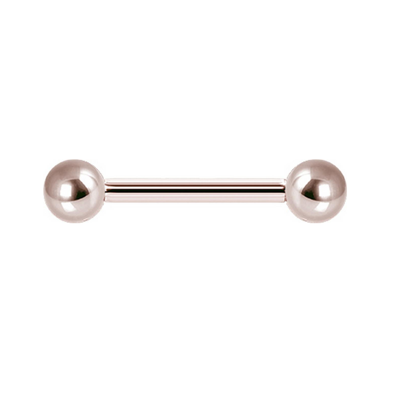 Liten barbell - 1,2 mm - roséguld