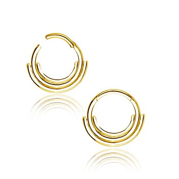 Clicker - surgical steel 18K PVD gold
