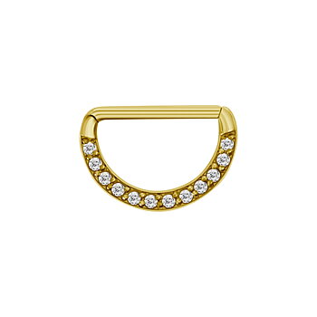 Clicker - 1,6 mm - 12 & 14 mm - guld - vita kristaller
