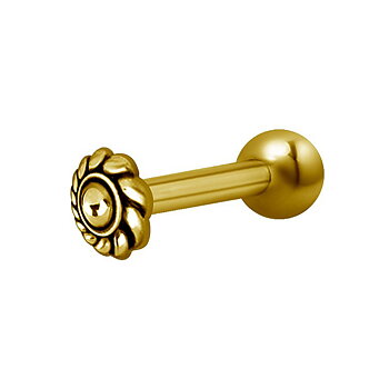 Barbell (14) invändigt gängad micro - 1,2 mm - guld
