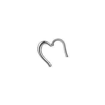 Clicker - 1,2 mm - 8 mm - hjärtform - stål