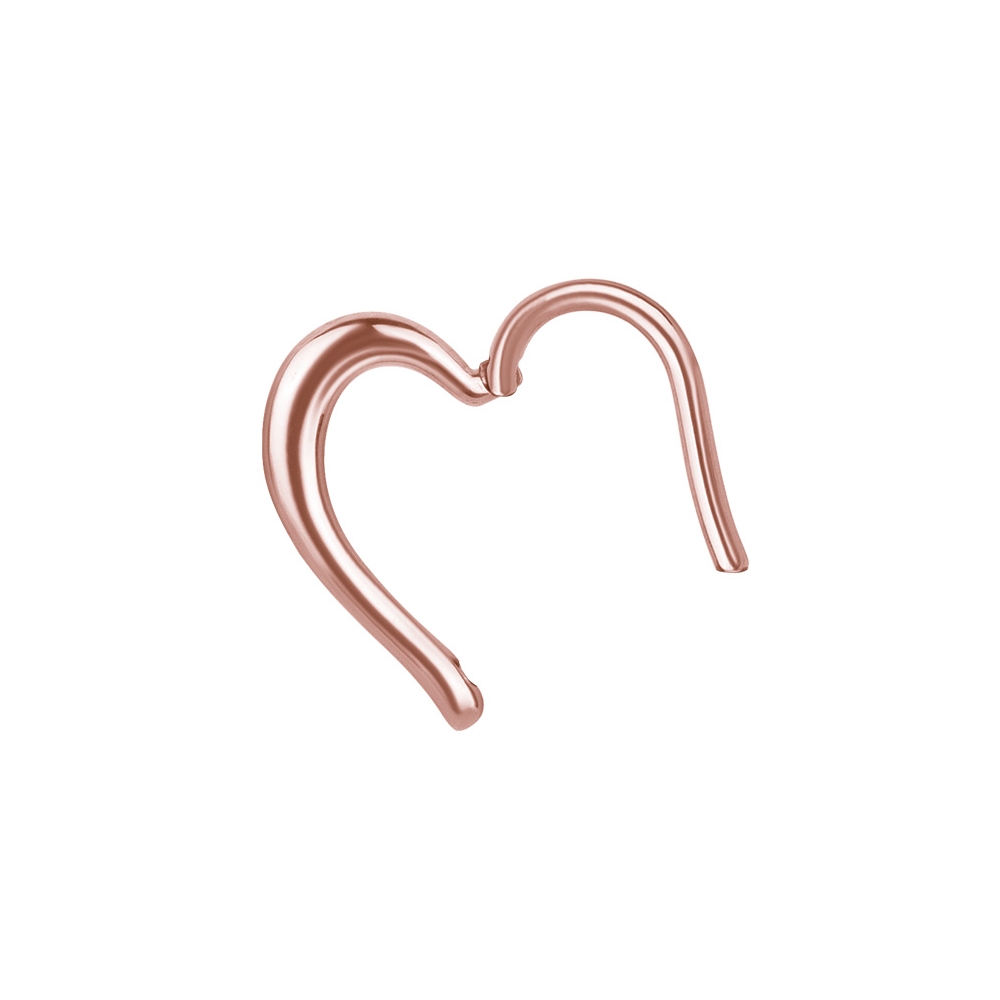 Clicker - 1,2 mm - 8 mm - hjärtform - roséguld - 2