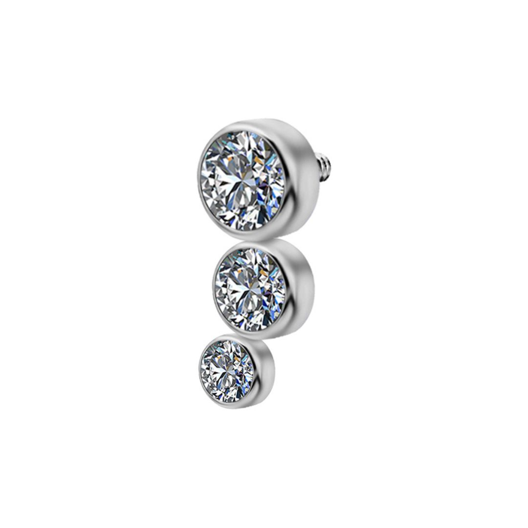 Top to internally threaded labret - arch left - titanium - 2