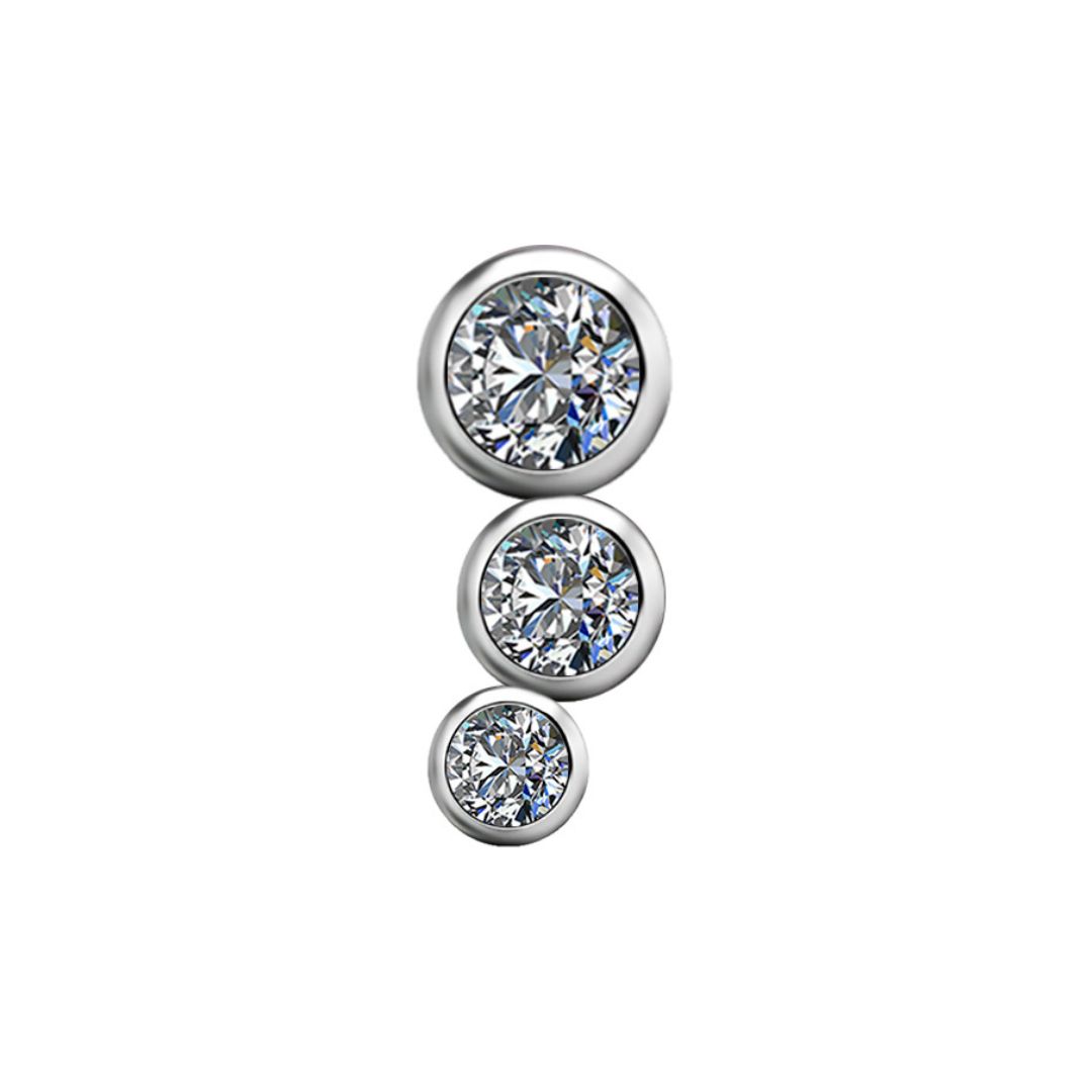 Top to internally threaded labret - arch left - titanium