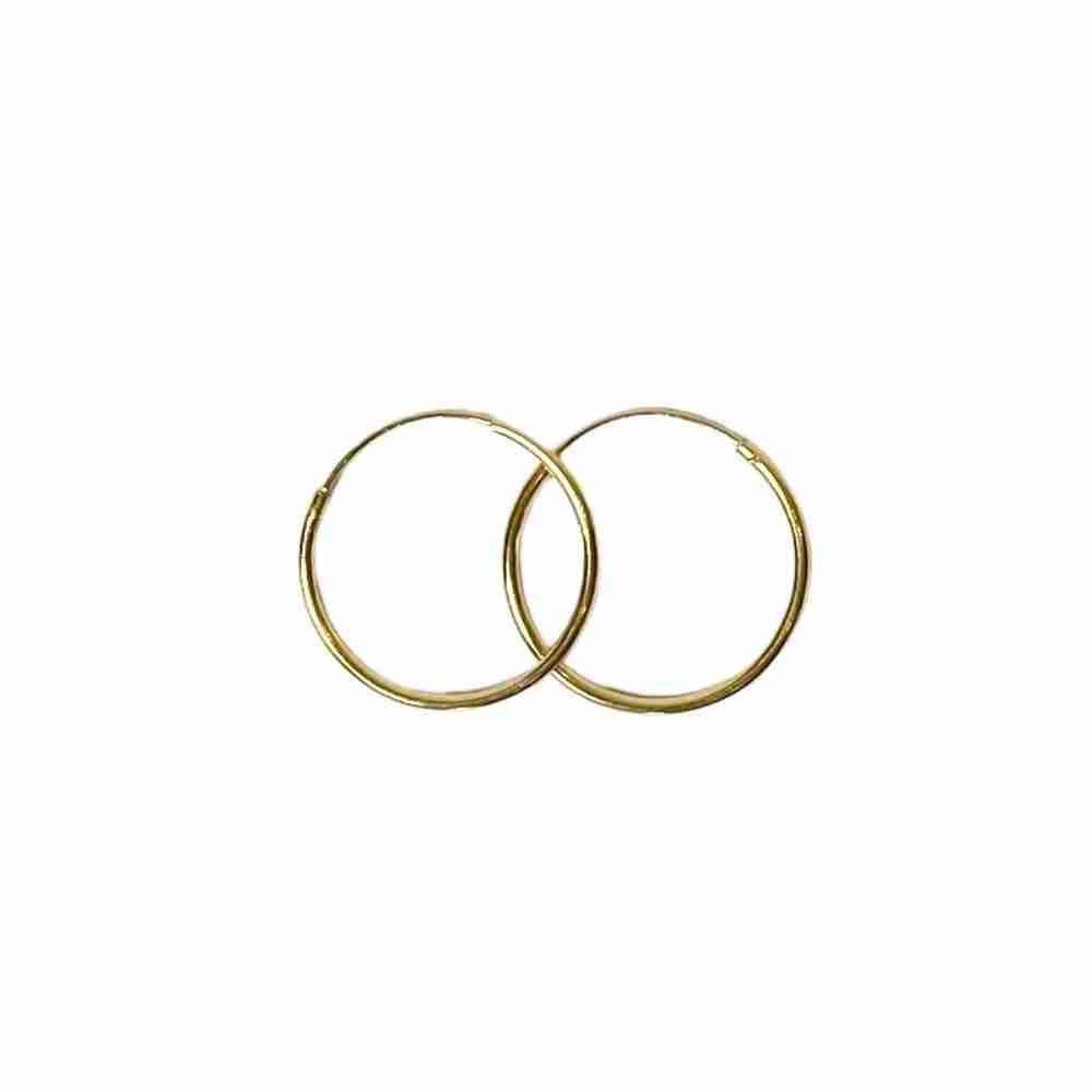 Örhänge 18 mm guldpläterade äkta silverringar – creoler