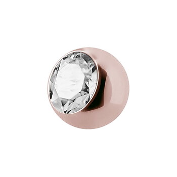 Jewelled balls - 1,6 mm - Roséguld - Vit kristall