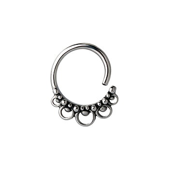 Piercingring - öppningsbar  -  1,2 mm - stål