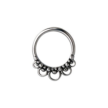 Piercingring - öppningsbar  -  1,2 mm - stål