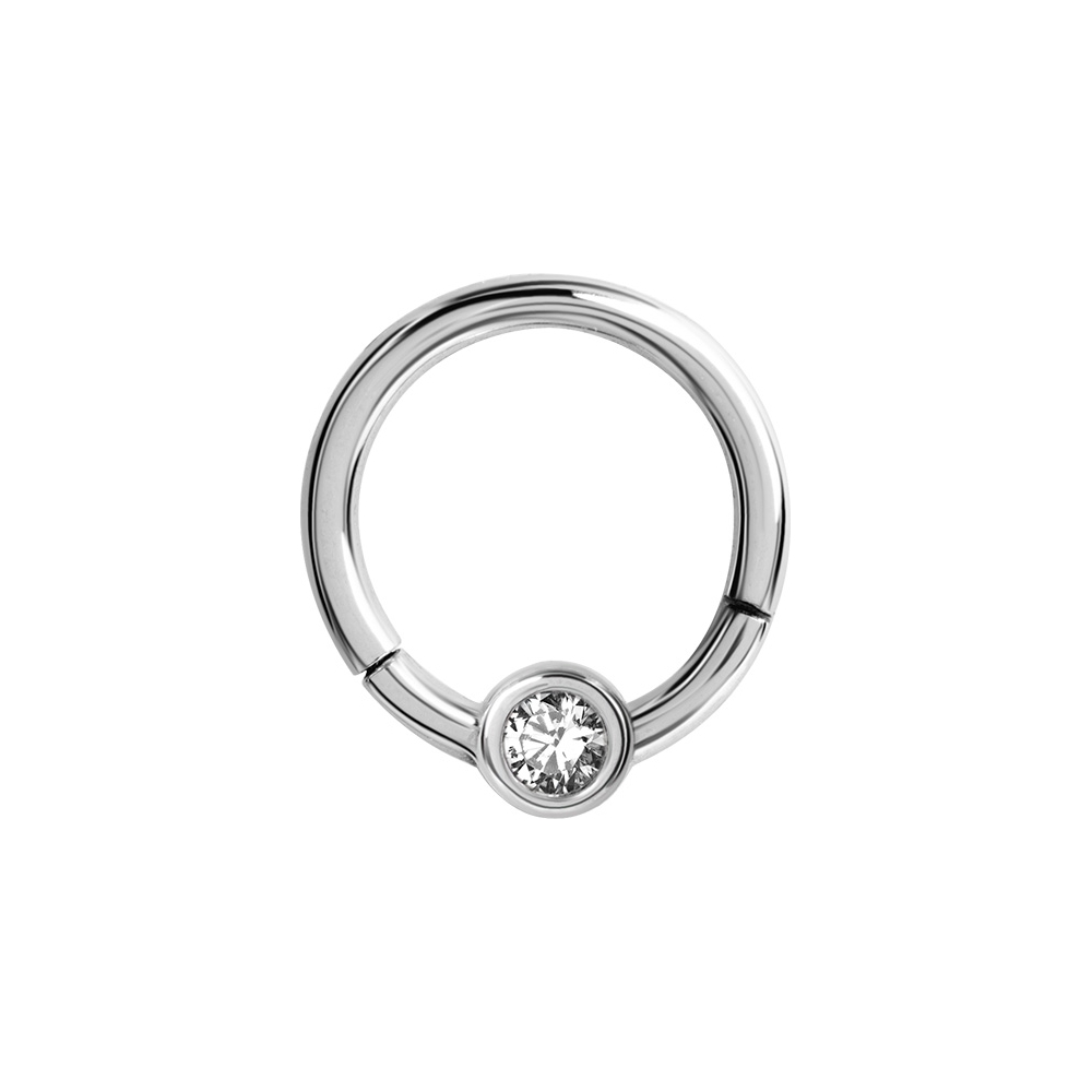 Clicker - 1,2 mm - öppningsbar - stål - vit kristall
