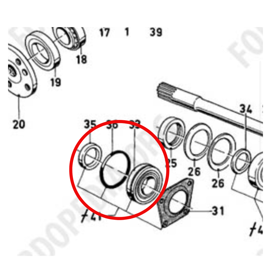 Hjullager bak Ford Taunus P7 (REPRO) - 2